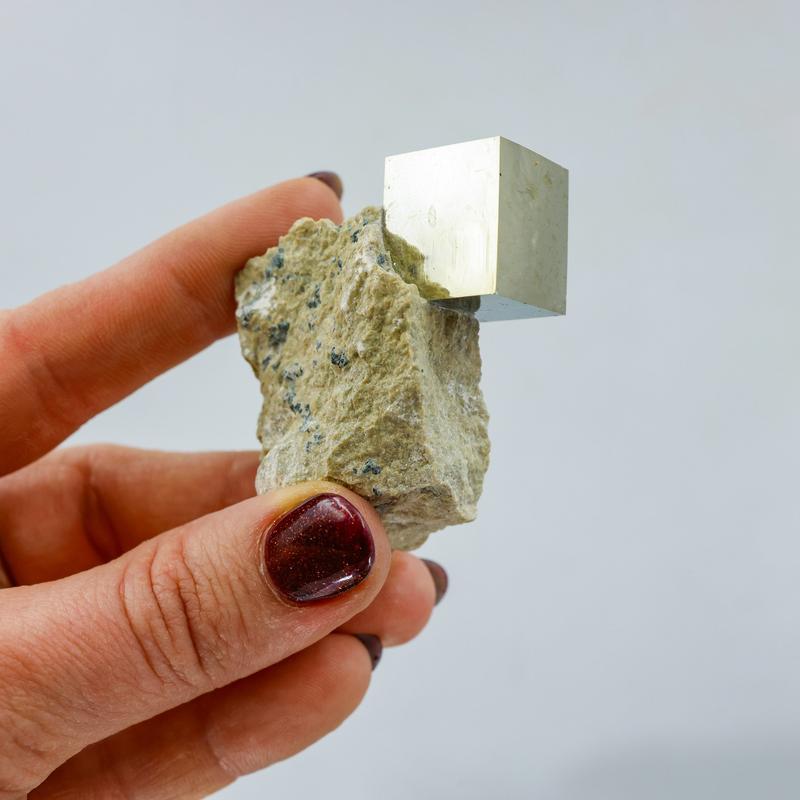 Natural Pyrite Cubes In Matrix-Nature's Treasures