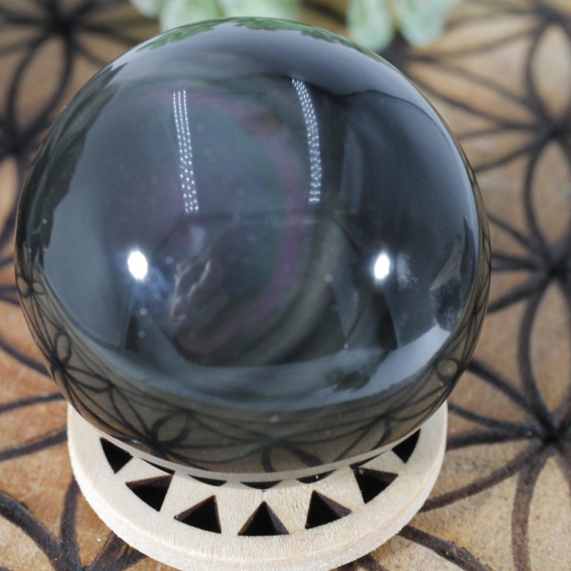 Natural Rainbow Obsidian Sphere – Mexico-Nature's Treasures