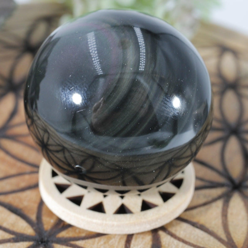 Natural Rainbow Obsidian Sphere – Mexico-Nature's Treasures
