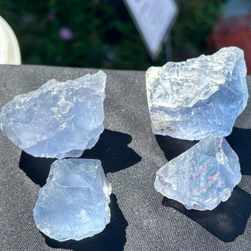 Natural Raw Blue Fluorite Crystal Pieces || Trunk Show 2024-Nature's Treasures