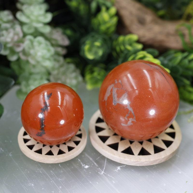 Natural Red Jasper Spheres || Grounding Stone-Nature's Treasures