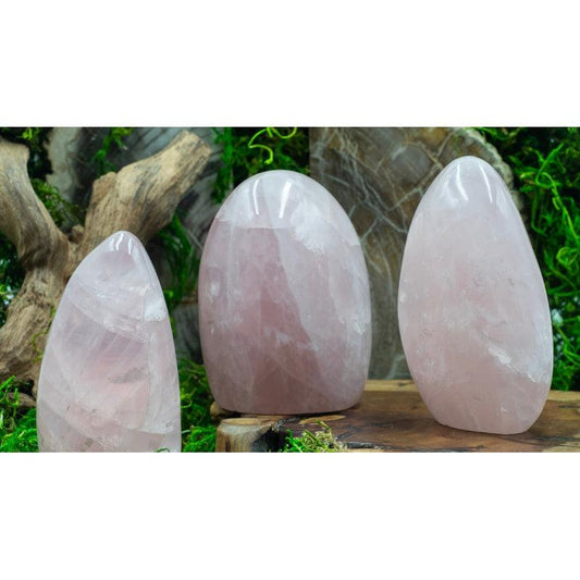 Natural Rose Quartz Free Form | Polished Pink Crystal-Nature's Treasures