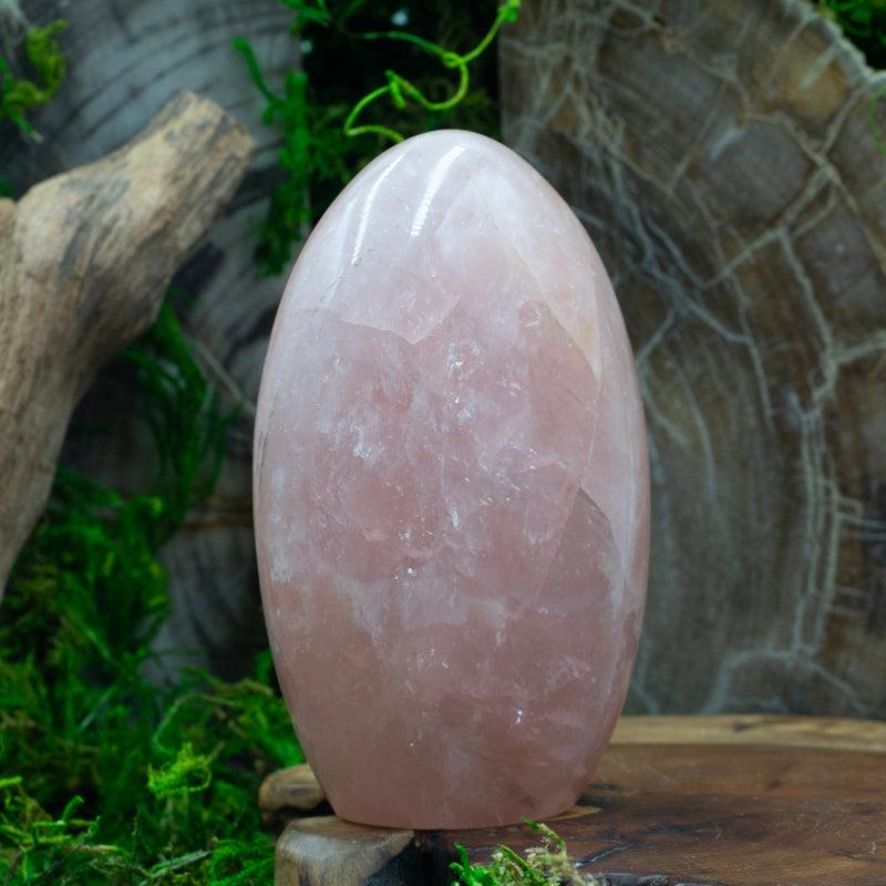 Natural Rose Quartz Free Form | Polished Pink Crystal-Nature's Treasures