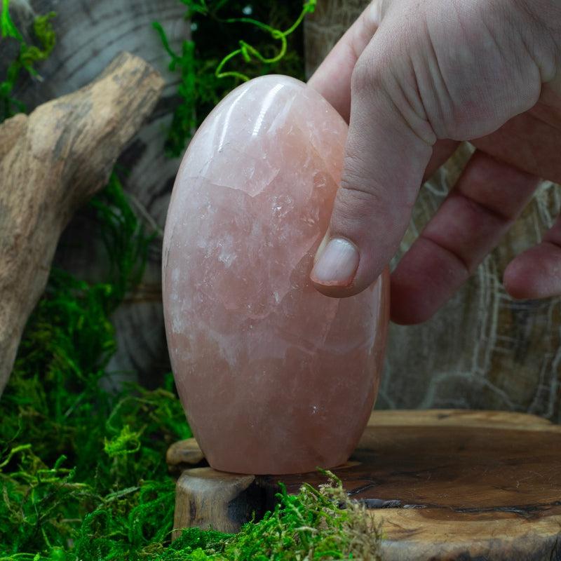 Natural Rose Quartz Free Form | Polished Pink Crystal-Nature's Treasures