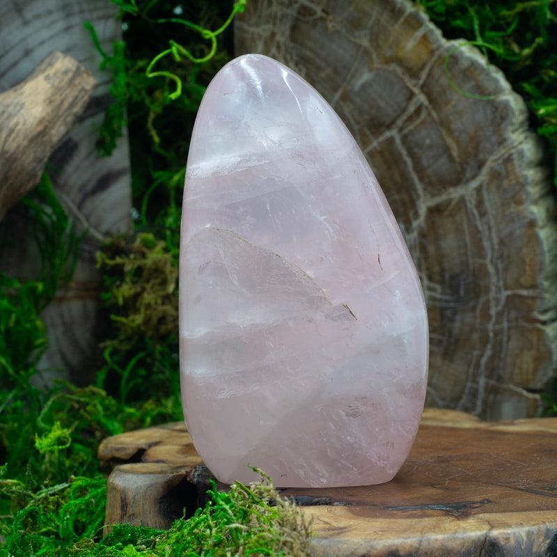 Natural Rose Quartz Free Form | Polished Pink Crystal-Nature's Treasures