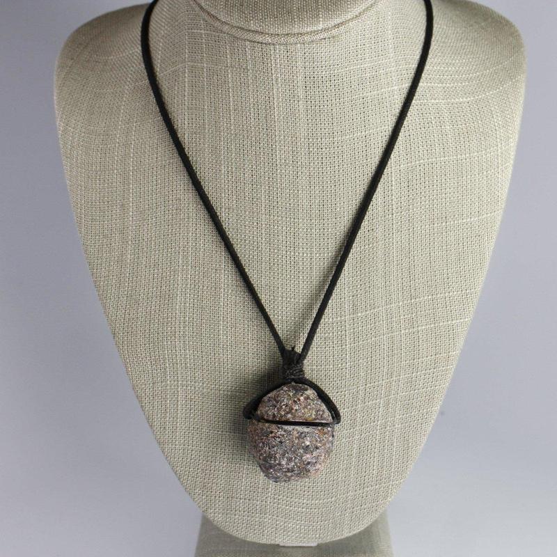 Natural Rough Garnet Necklace || 18" Cord-Nature's Treasures