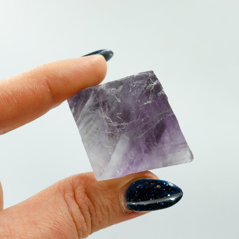 Natural Rough Large Purple Fluorite Octahedron || Trunk Show 2024-Nature's Treasures