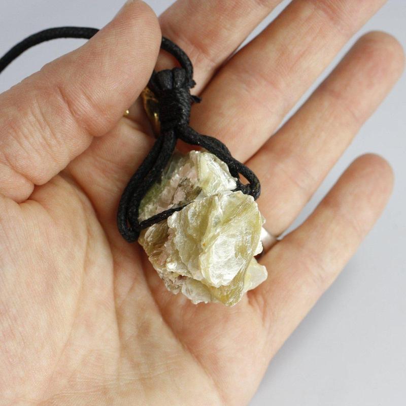 Natural Rough Mica Necklace || 18" Cord-Nature's Treasures