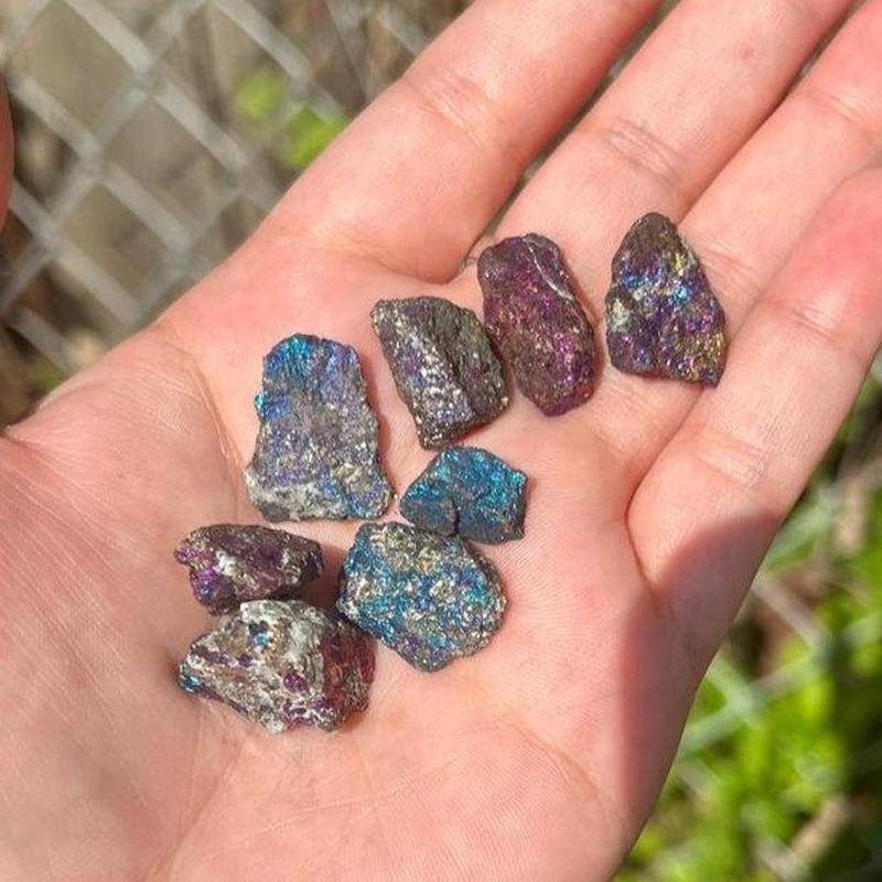 Natural Rough Peacock Ore Chalcopyrite Bulk || Spain-Nature's Treasures