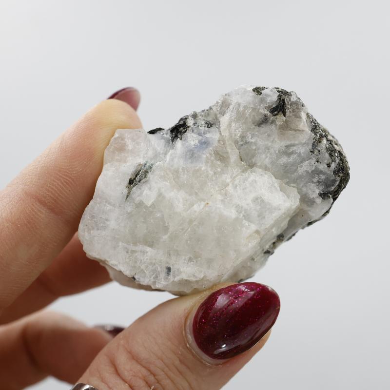 Natural Rough Rainbow Moonstone Chunk || India-Nature's Treasures