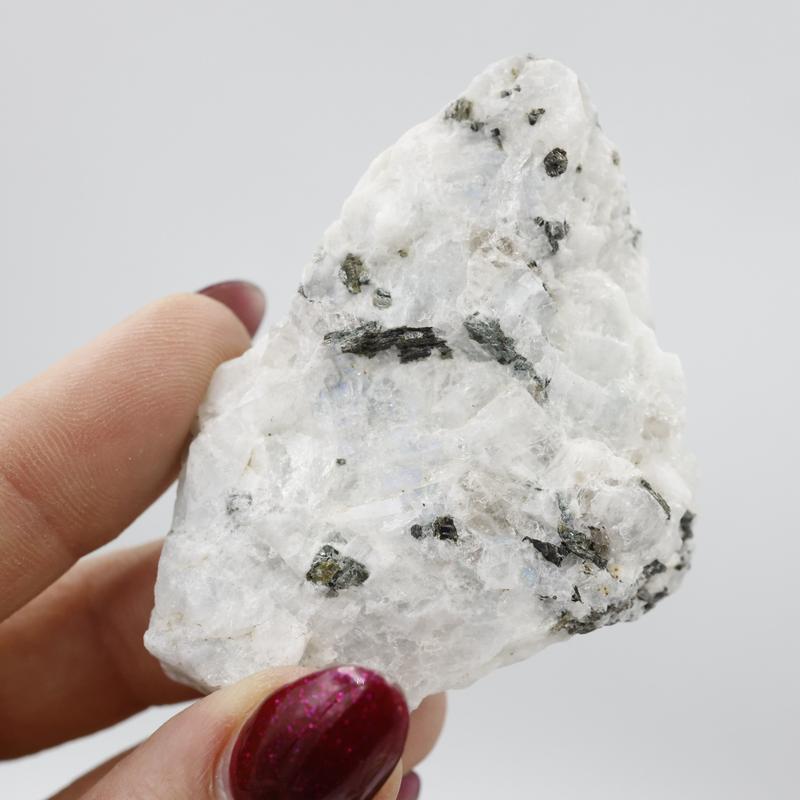 Natural Rough Rainbow Moonstone Chunk || India-Nature's Treasures