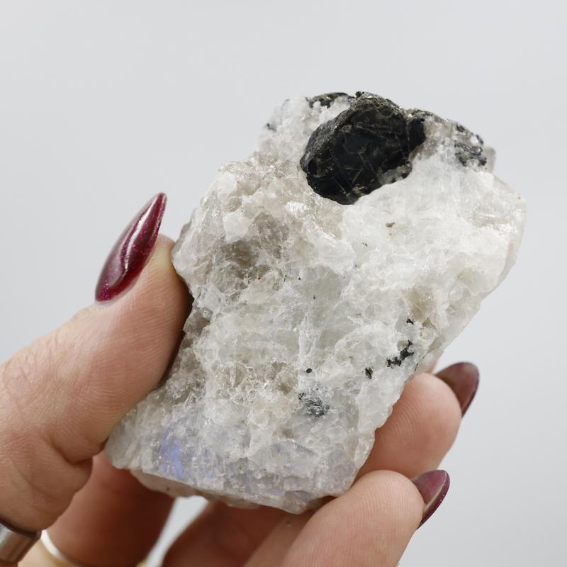 Natural Rough Rainbow Moonstone Chunk || India-Nature's Treasures