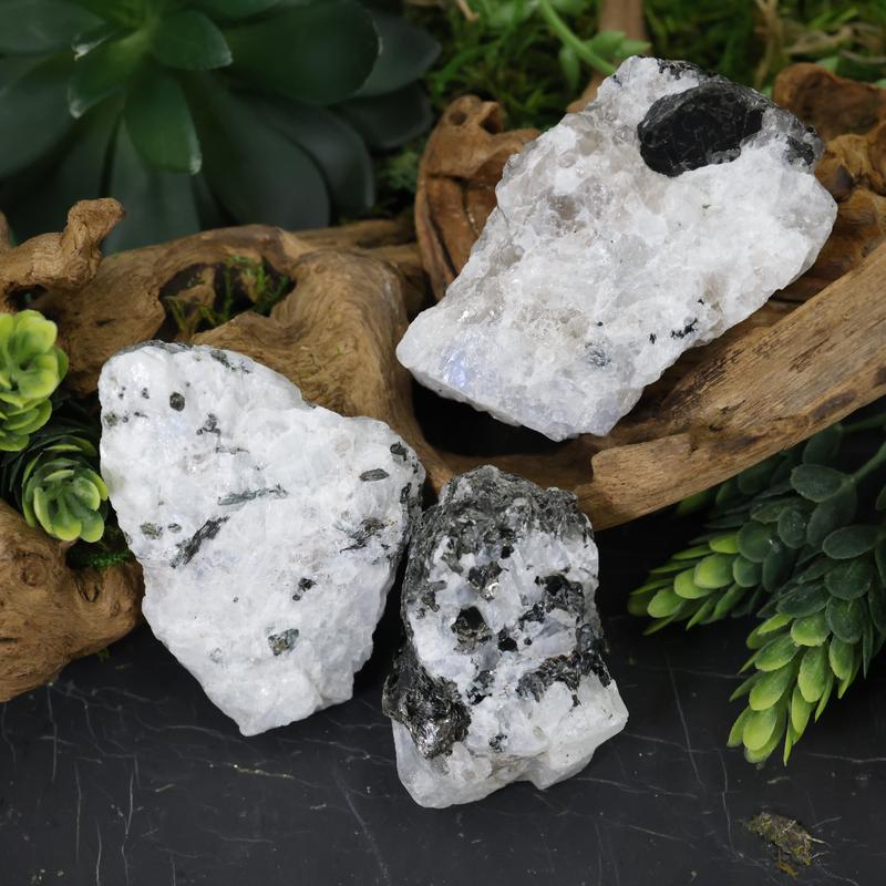 Natural Rough Rainbow Moonstone Chunk || India-Nature's Treasures