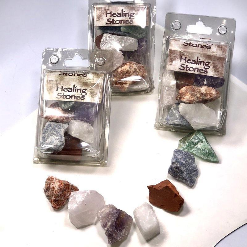 Natural Rough Stone Chakra Set "Healing Stones"-Nature's Treasures