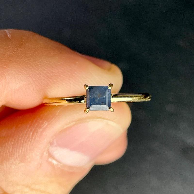 Natural Royal Blue Sapphire Ring || 14K Vermeil Yellow Gold || Sri Lanka-Nature's Treasures