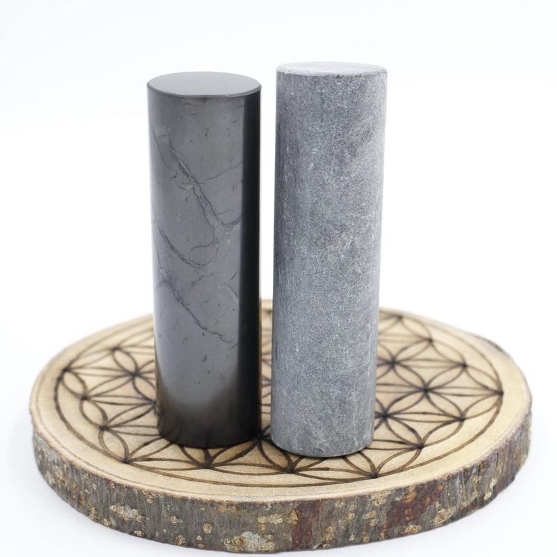 Natural Shungite Harmonizer Pair Set Rods Massage Tool || Purification-Nature's Treasures
