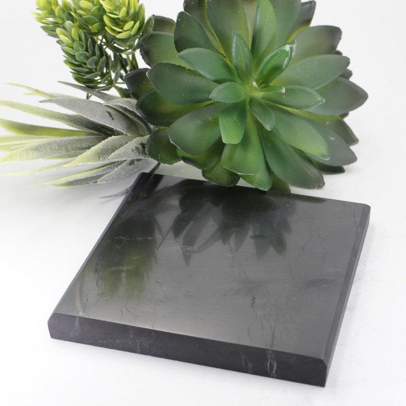 Natural Shungite Square Tile Charging Plates || EMF Blocker-Nature's Treasures