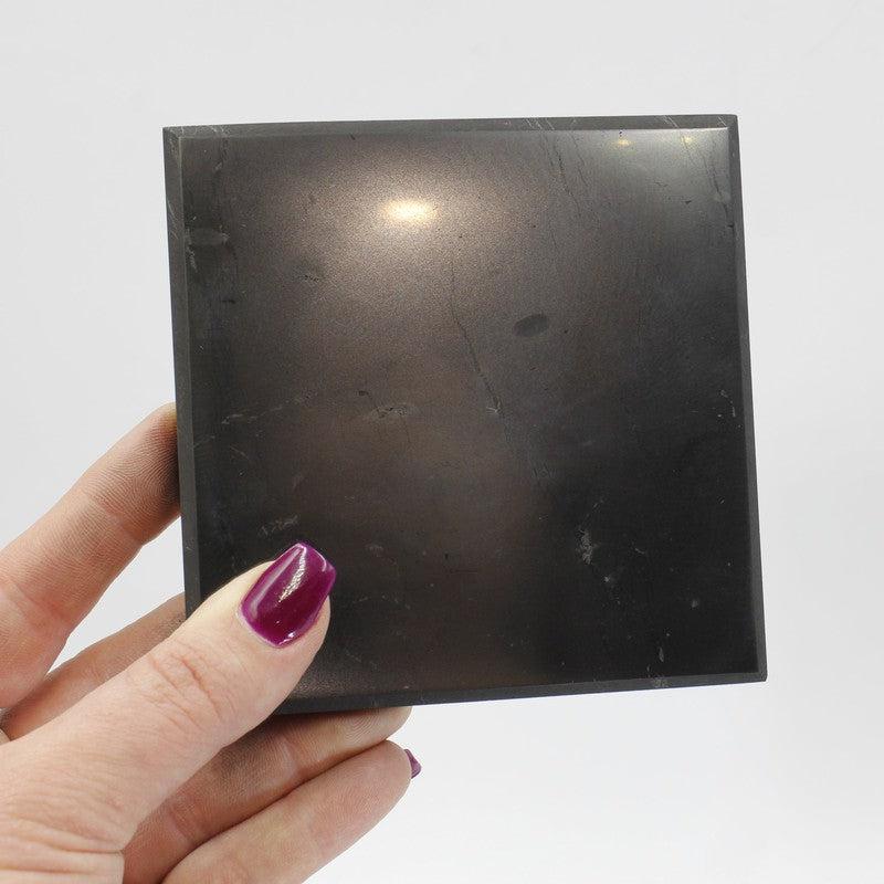 Natural Shungite Square Tile Charging Plates || EMF Blocker-Nature's Treasures