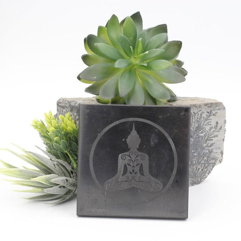 Natural Shungite Square Tile Charging Plates || EMF Blocker-Nature's Treasures