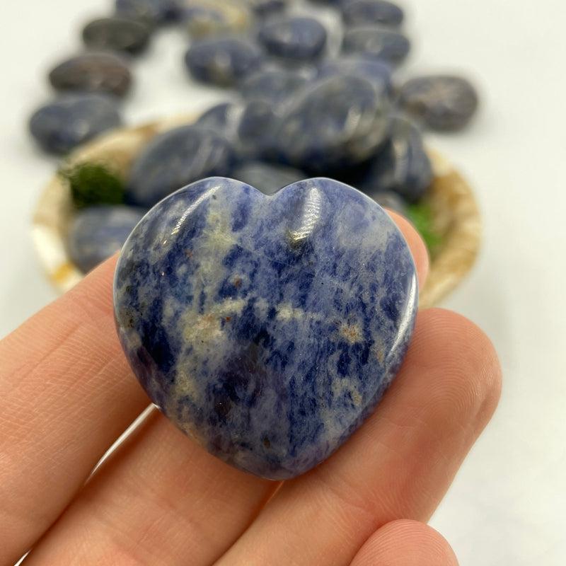 Natural Sodalite Pocket Hearts || Intuition, Focus || South Africa