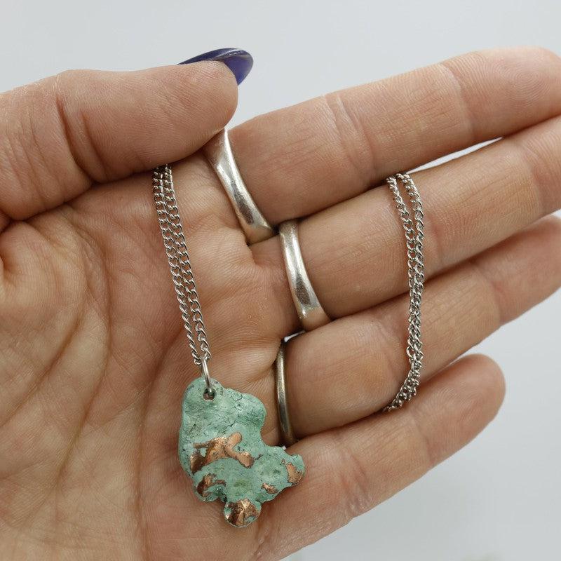 Natural Splash Copper Necklace || .925 Sterling Silver-Nature's Treasures