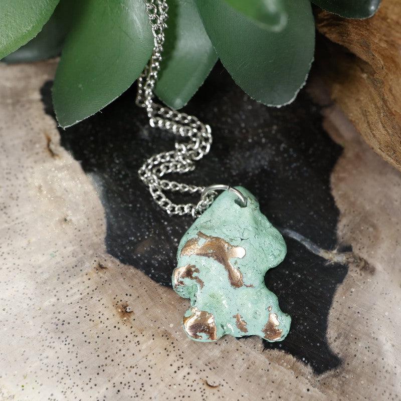 Natural Splash Copper Necklace || .925 Sterling Silver-Nature's Treasures
