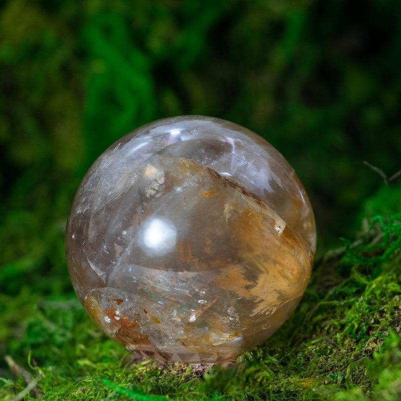 Natural Yellow Hematoid Quartz Spheres || Cleansing Aura || Madagascar-Nature's Treasures