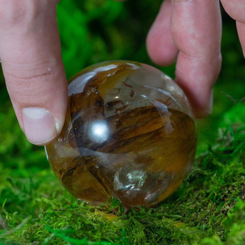 Natural Yellow Hematoid Quartz Spheres || Cleansing Aura || Madagascar-Nature's Treasures