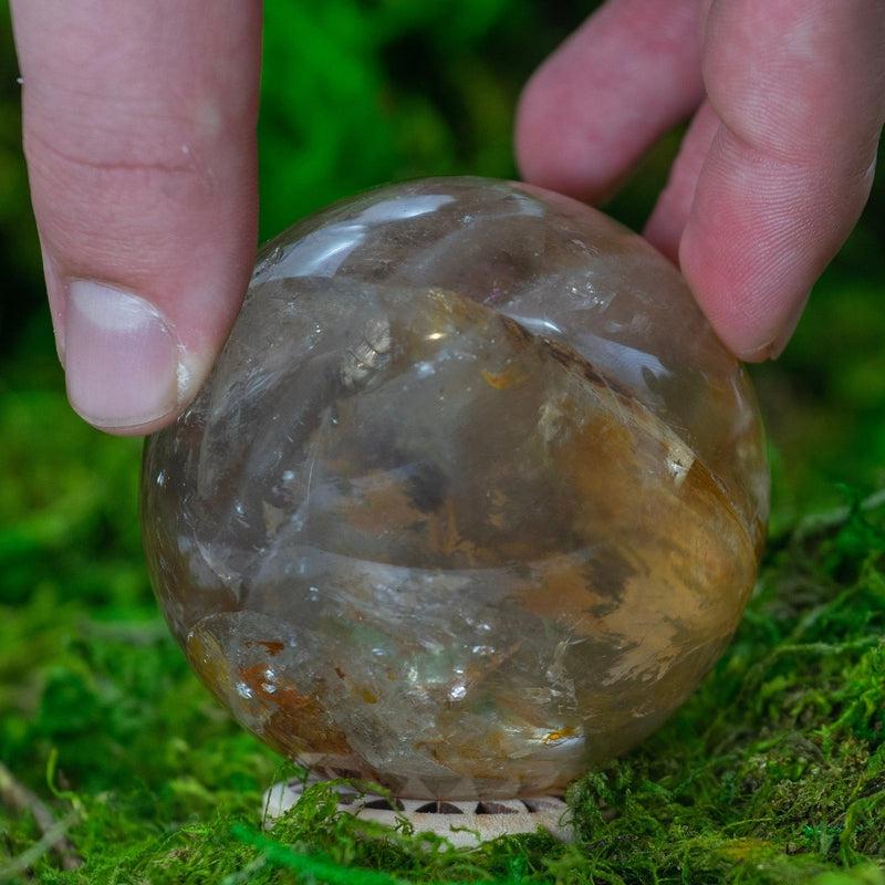 Natural Yellow Hematoid Quartz Spheres || Cleansing Aura || Madagascar-Nature's Treasures