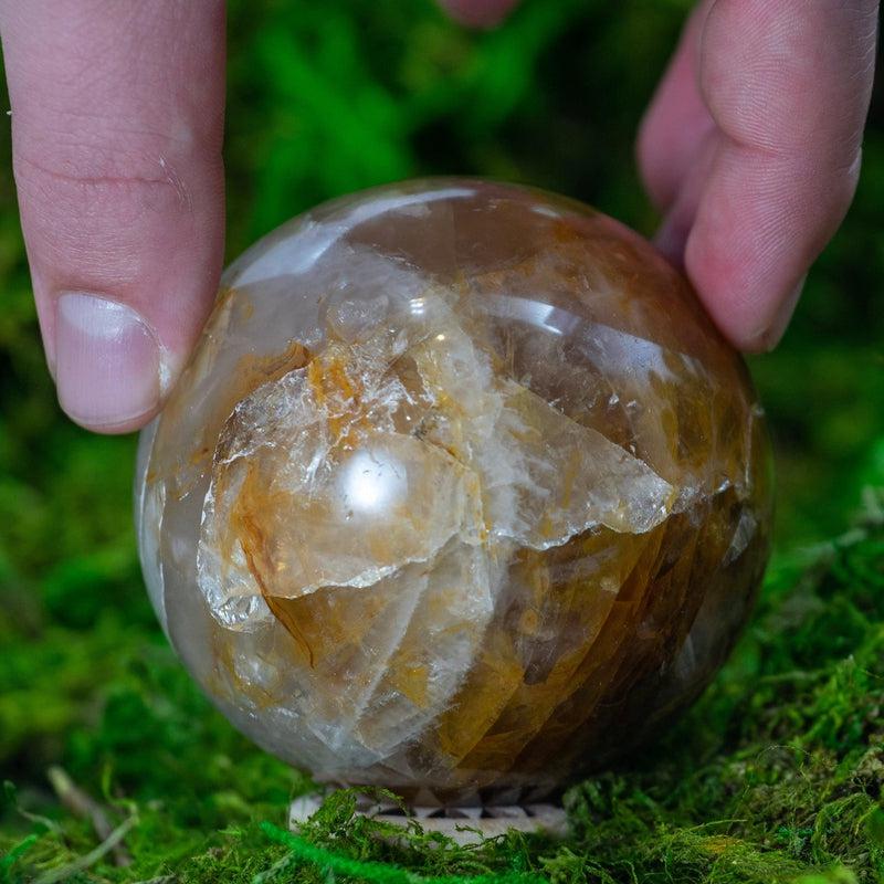 Natural Yellow Hematoid Quartz Spheres || Cleansing Aura || Madagascar-Nature's Treasures