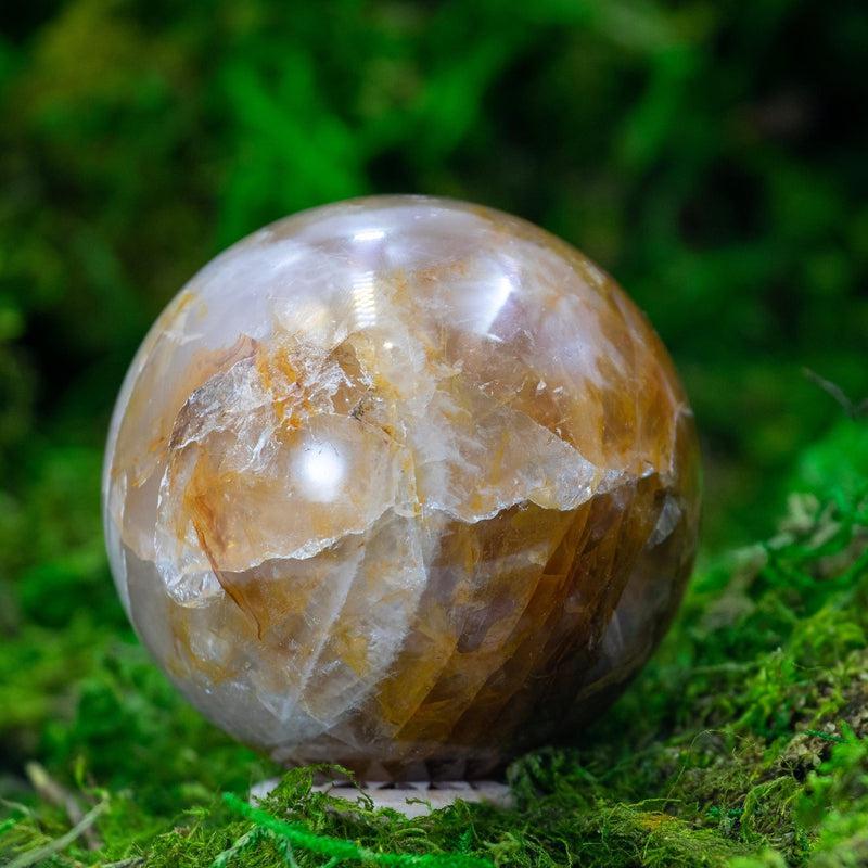 Natural Yellow Hematoid Quartz Spheres || Madagascar-Nature's Treasures