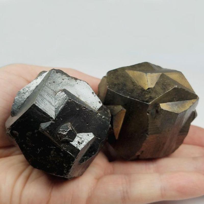 Naturally Formed Faceted "Twin Cross" Iron Pyrite Specimens | Columbia-Nature's Treasures