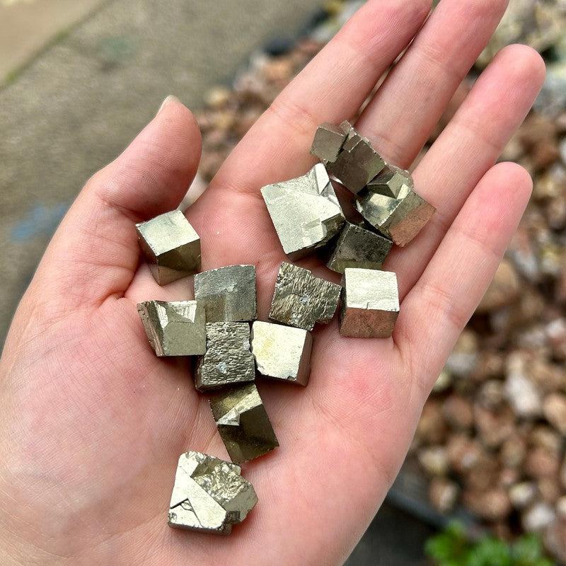 Naturally Formed Pyrite Cube Carvings || Protection || Spain-Nature's Treasures