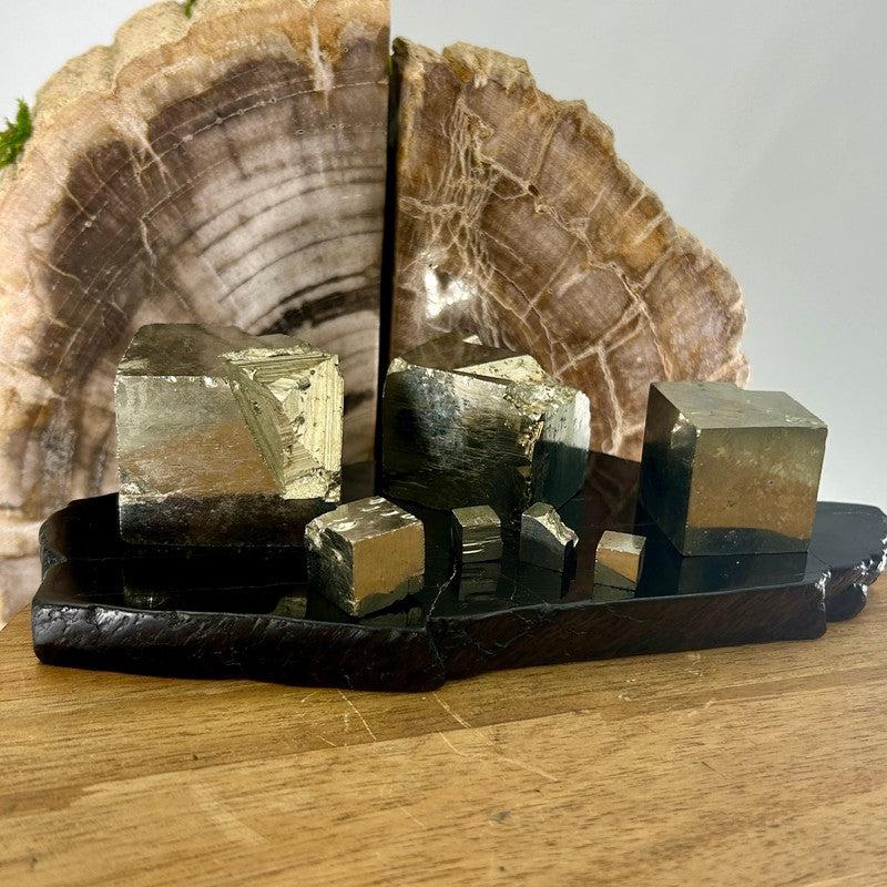 Naturally Formed Pyrite Cube Carvings || Protection || Spain-Nature's Treasures