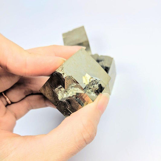 Naturally Formed Pyrite Cube Carvings || Protection || Spain-Nature's Treasures