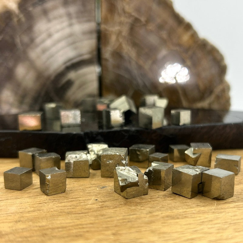 Naturally Formed Pyrite Cube Carvings || Protection || Spain-Nature's Treasures