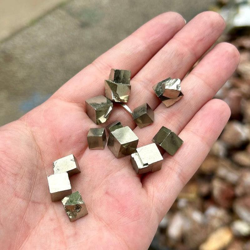 Naturally Formed Pyrite Cube Carvings || Protection || Spain-Nature's Treasures