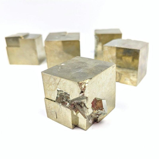 Naturally Formed Pyrite Cube Carvings || Protection || Spain-Nature's Treasures