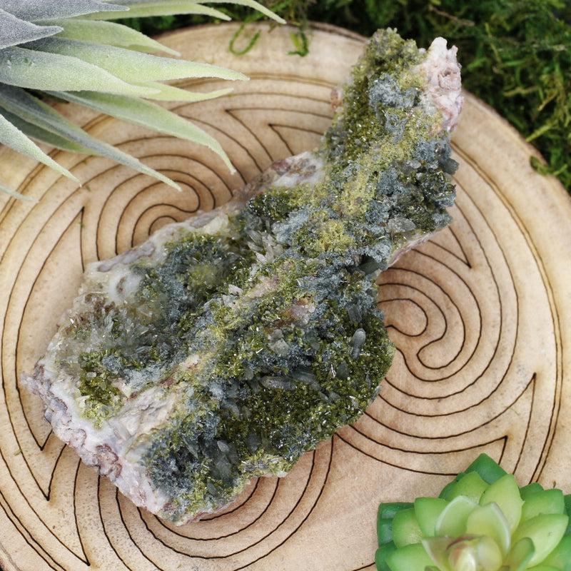 Naturally Formed Rough Epidote Clusters || Cleansing Negativity, Manifestation-Nature's Treasures