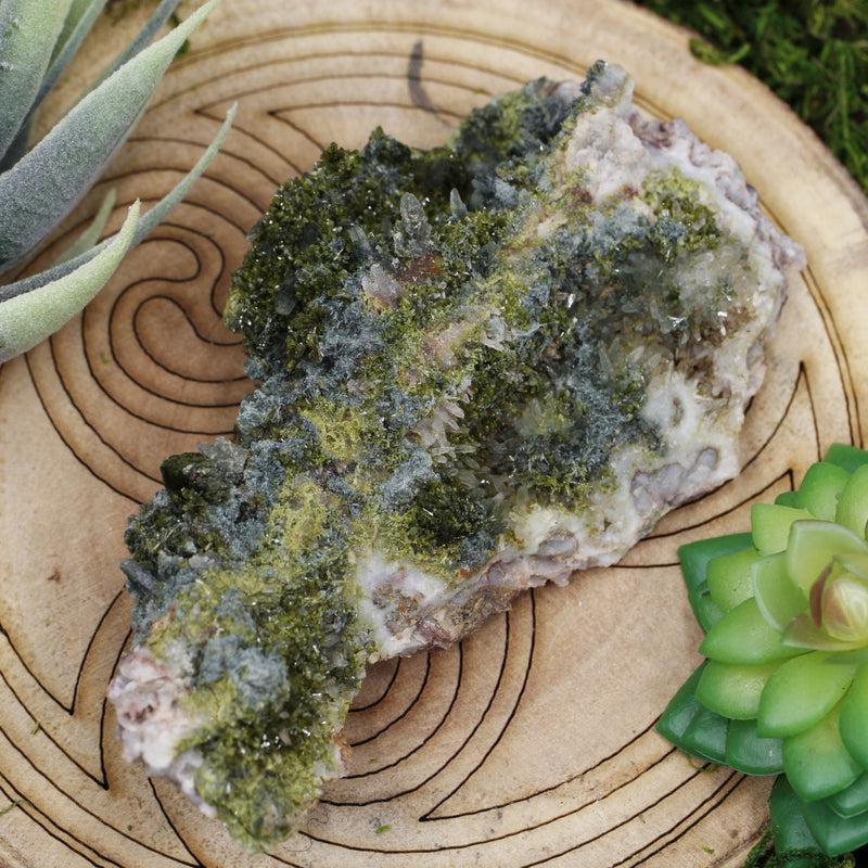 Naturally Formed Rough Epidote Clusters || Cleansing Negativity, Manifestation-Nature's Treasures