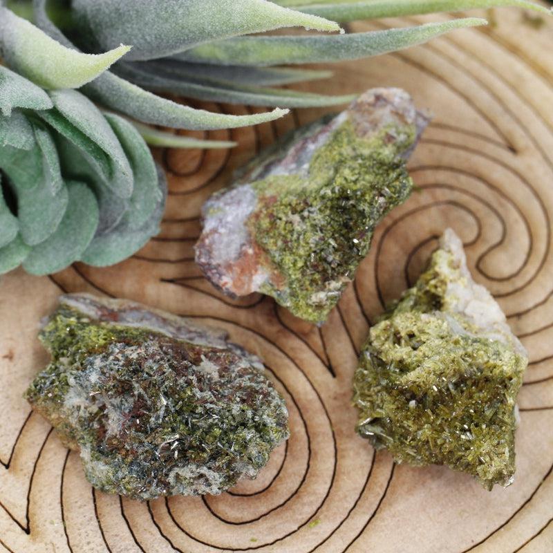 Naturally Formed Rough Epidote Clusters || Cleansing Negativity, Manifestation-Nature's Treasures