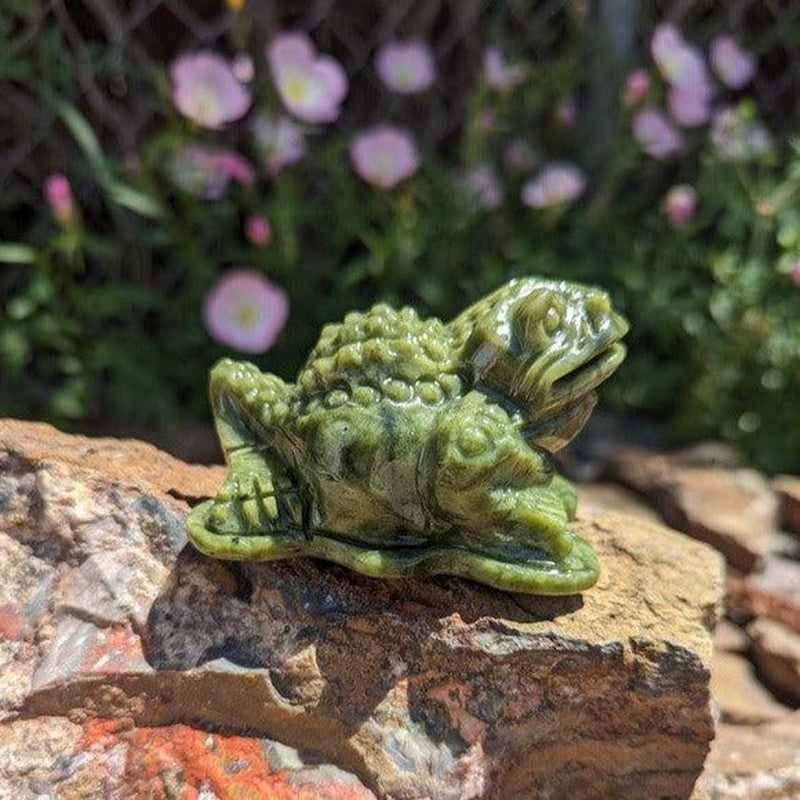 Nephrite Jade 3-Legged Toad Carvings-Nature's Treasures