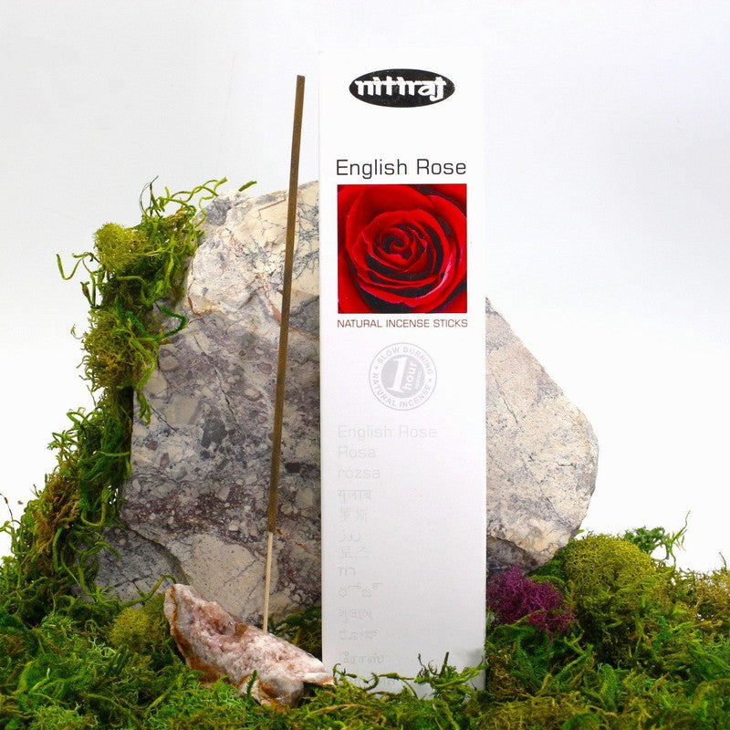 Nitiraj Incense Sticks "English Rose" 25gr-Nature's Treasures