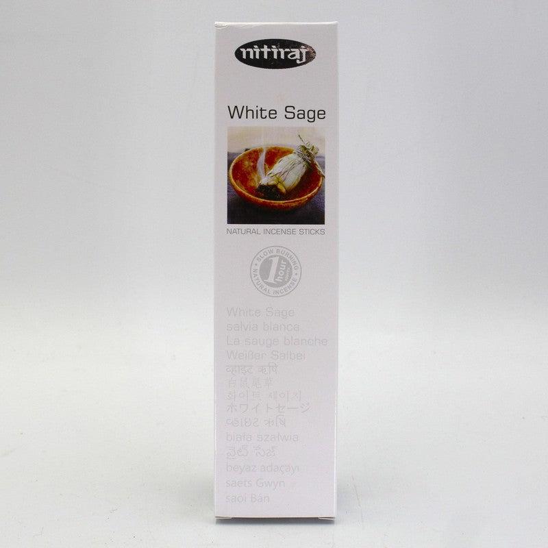 Nitiraj Incense Sticks "White Sage" 25gr-Nature's Treasures