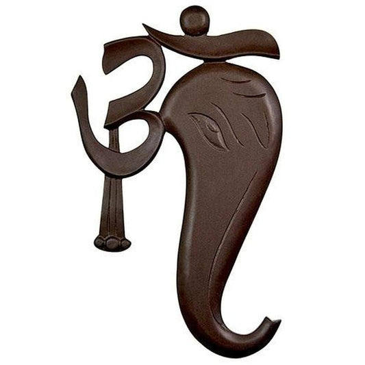 Om Ganesh Wooden Wall Hanging Art-Nature's Treasures