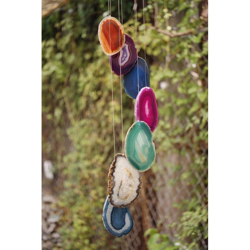 Out-Doors Gemstone Wind Chimes || Dyed Agate-Nature's Treasures