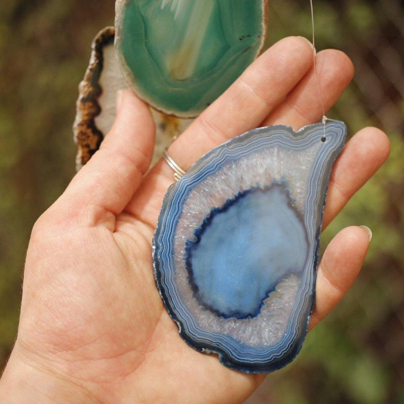 Out-Doors Gemstone Wind Chimes || Dyed Agate-Nature's Treasures