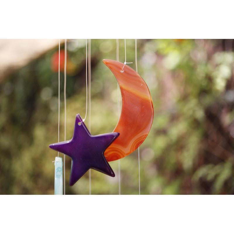 Out-Doors Gemstone Wind Chimes || Dyed Agate-Nature's Treasures