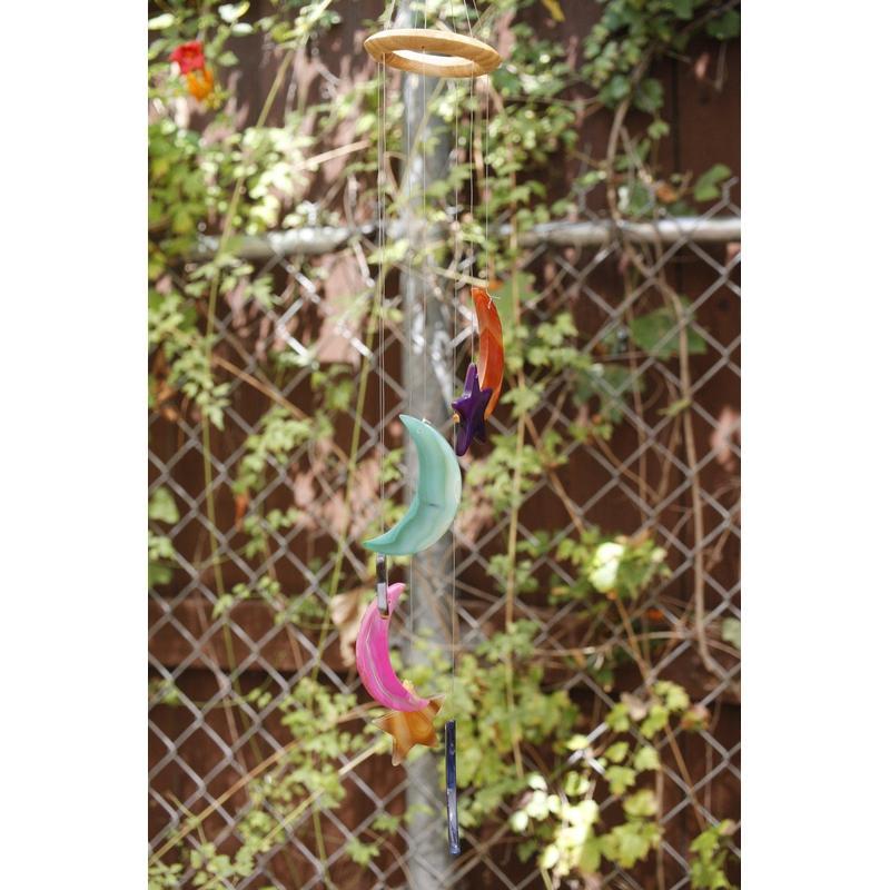 Out-Doors Gemstone Wind Chimes || Dyed Agate-Nature's Treasures