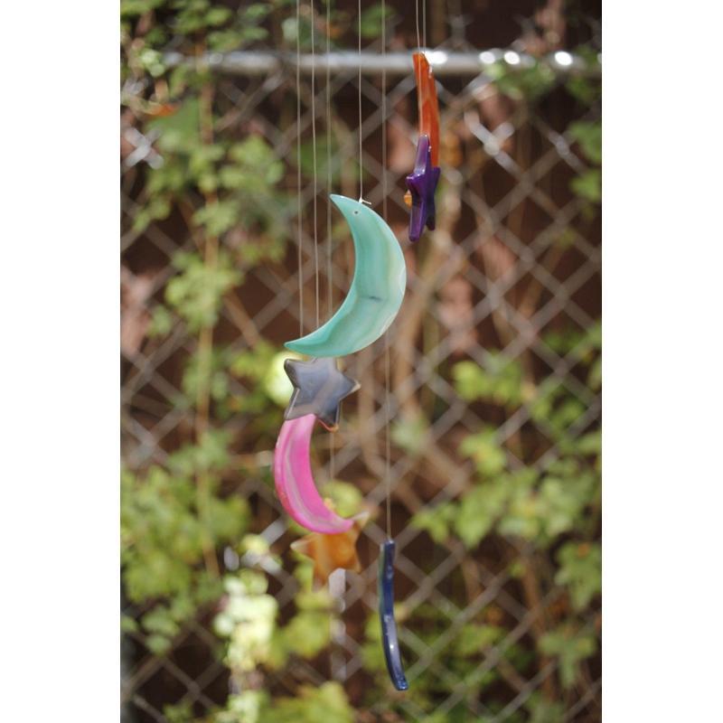 Out-Doors Gemstone Wind Chimes || Dyed Agate-Nature's Treasures